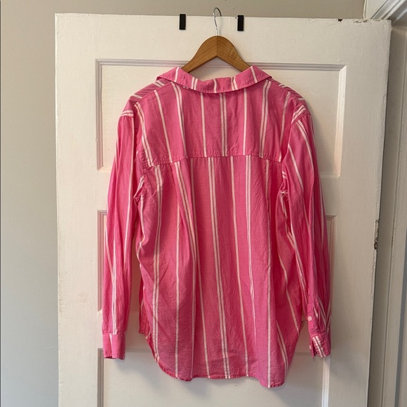 Marine Layer Pink and White Striped Shirt - Picture 4 of 4